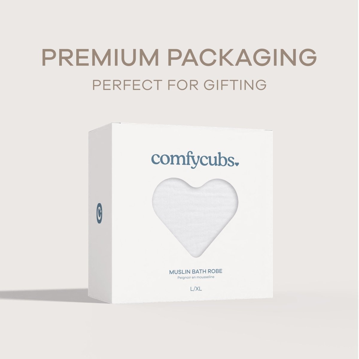 Comfy Cubs Comfy Cubs Muslin Bathrobe Hooded White 4 Layer Cotton - Everetts Place Boutique - 