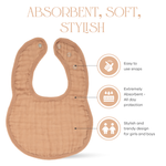 Comfy Cubs Muslin Bibs In Caramel Absorbent Baby Drool Comfy Cubs Everetts Place: Online Boutique