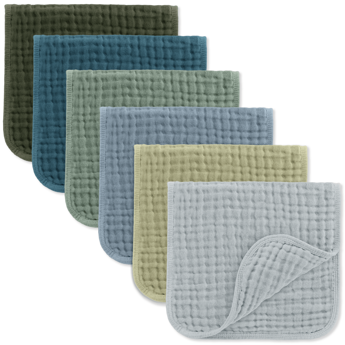 Comfy Cubs Comfy Cubs Muslin Burp Cloths Set Multi Boy Soft Absorbent - Everetts Place Boutique - 