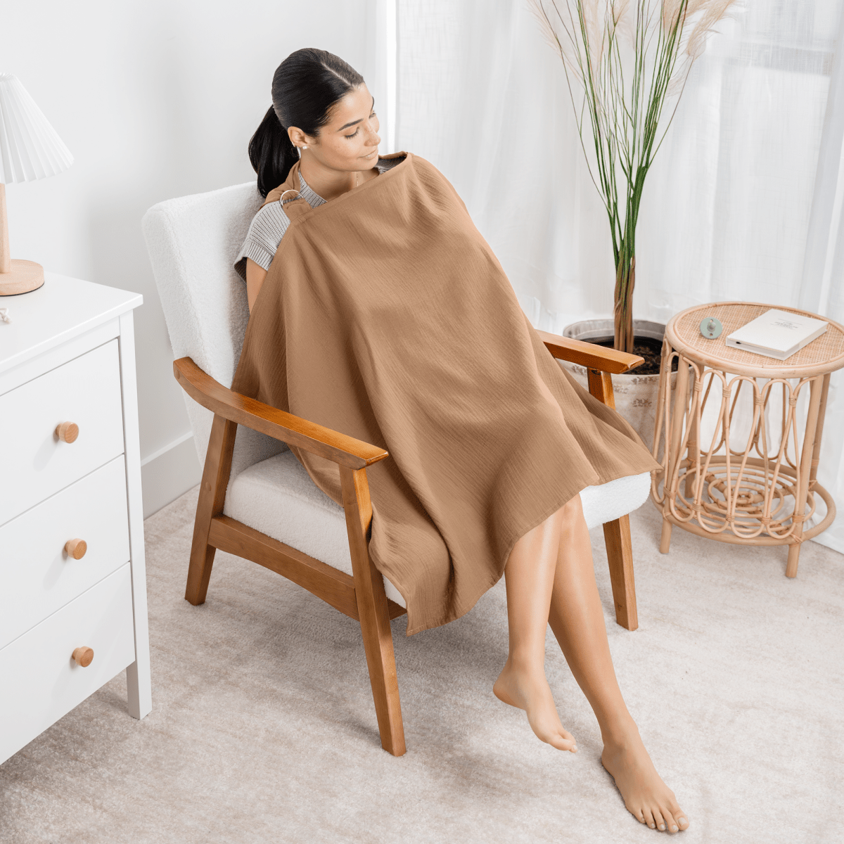 Comfy Cubs Comfy Cubs Muslin Nursing Cover Cedar Hoop Breathable - Everetts Place Boutique - 