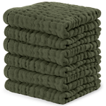 Comfy Cubs Muslin Washcloths in Kelp for Baby Bath Set Comfy Cubs Everetts Place: Online Boutique 16.99
