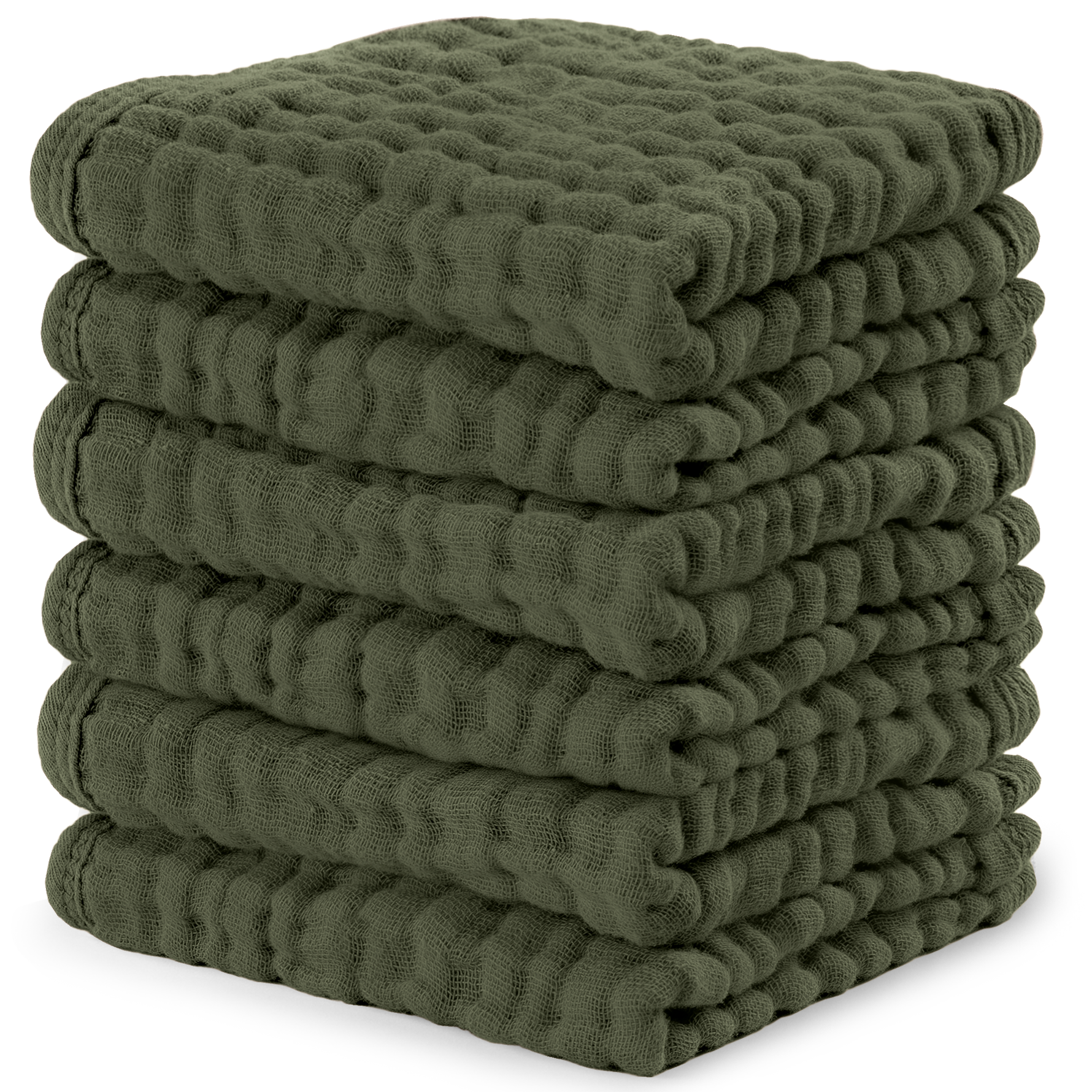 Comfy Cubs Muslin Washcloths in Kelp for Baby Bath Set Comfy Cubs Everetts Place: Online Boutique 16.99