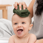Comfy Cubs Muslin Washcloths in Kelp for Baby Bath Set Comfy Cubs Everetts Place: Online Boutique