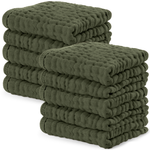 Comfy Cubs Muslin Washcloths in Kelp for Baby Bath Set Comfy Cubs Everetts Place: Online Boutique 21.99
