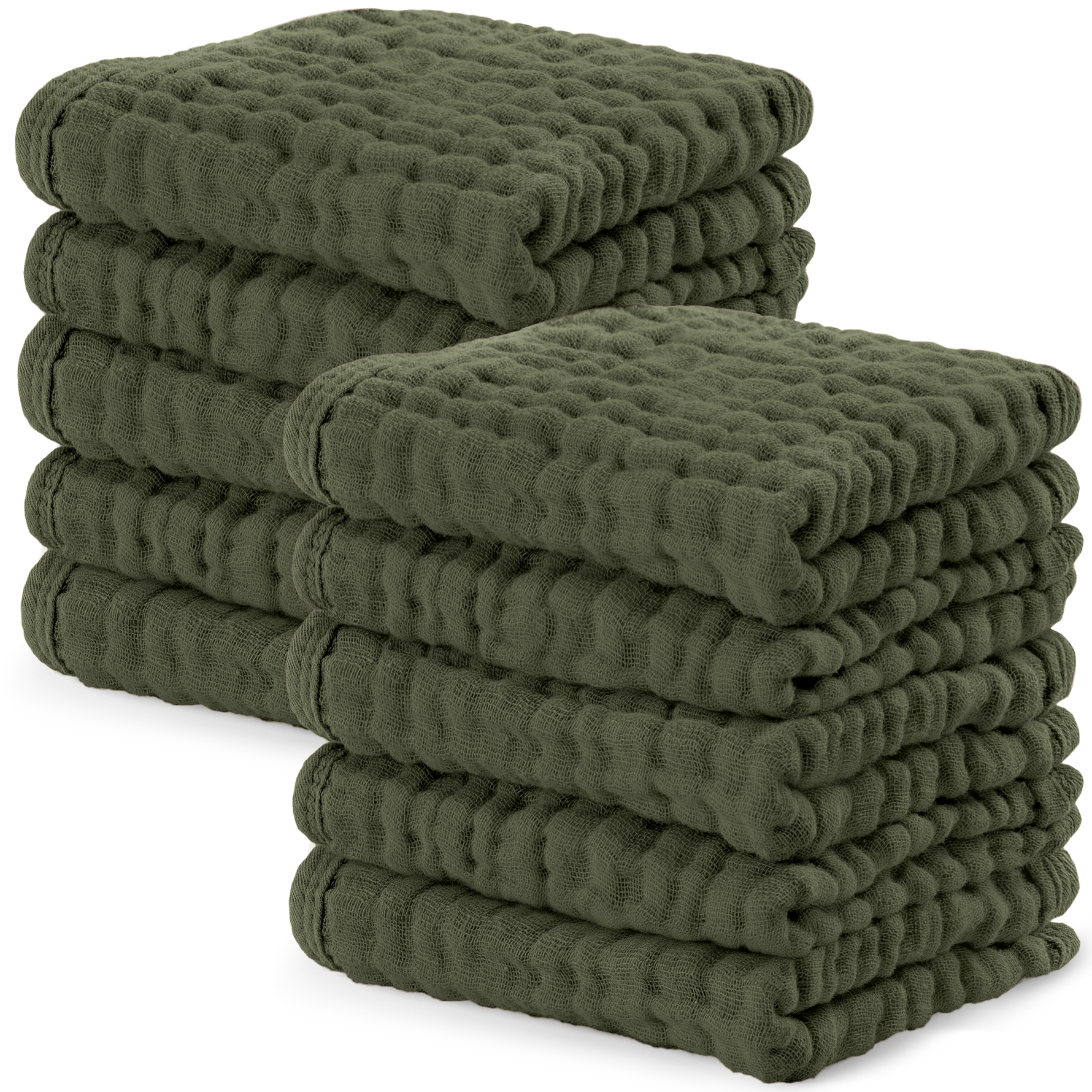 Comfy Cubs Muslin Washcloths in Kelp for Baby Bath Set Comfy Cubs Everetts Place: Online Boutique 21.99