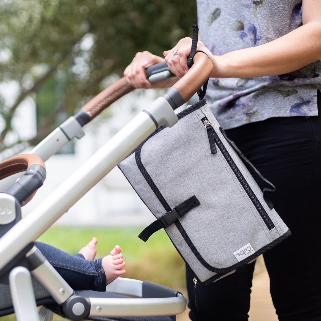 Comfy Cubs Comfy Cubs Portable Changing Pad Solid Grey On The Go - Everetts Place Boutique - 