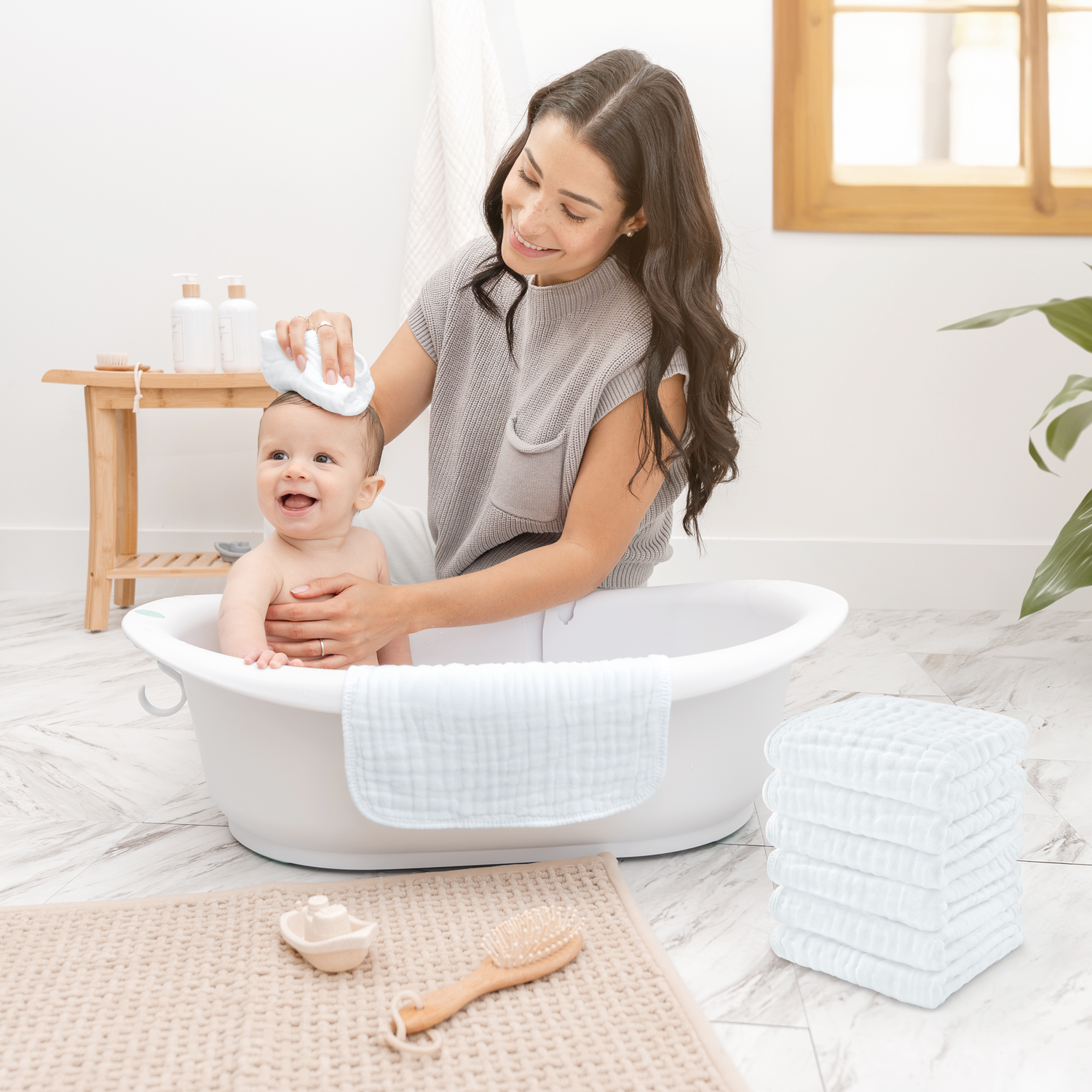 Comfy Cubs Premium Muslin Washcloths For Baby White Comfy Cubs Everetts Place: Online Boutique