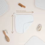 Comfy Cubs Premium Muslin Washcloths For Baby White Comfy Cubs Everetts Place: Online Boutique
