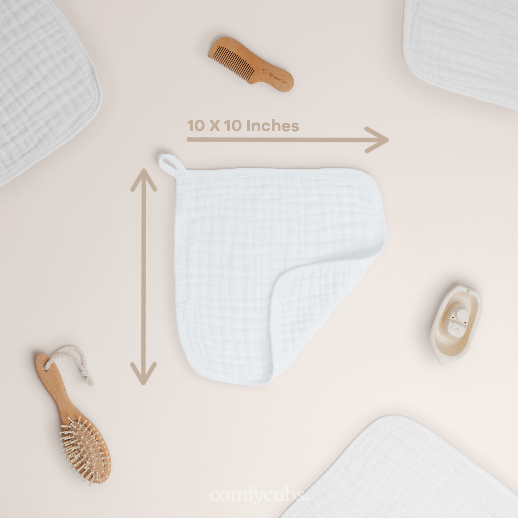 Comfy Cubs Premium Muslin Washcloths For Baby White Comfy Cubs Everetts Place: Online Boutique