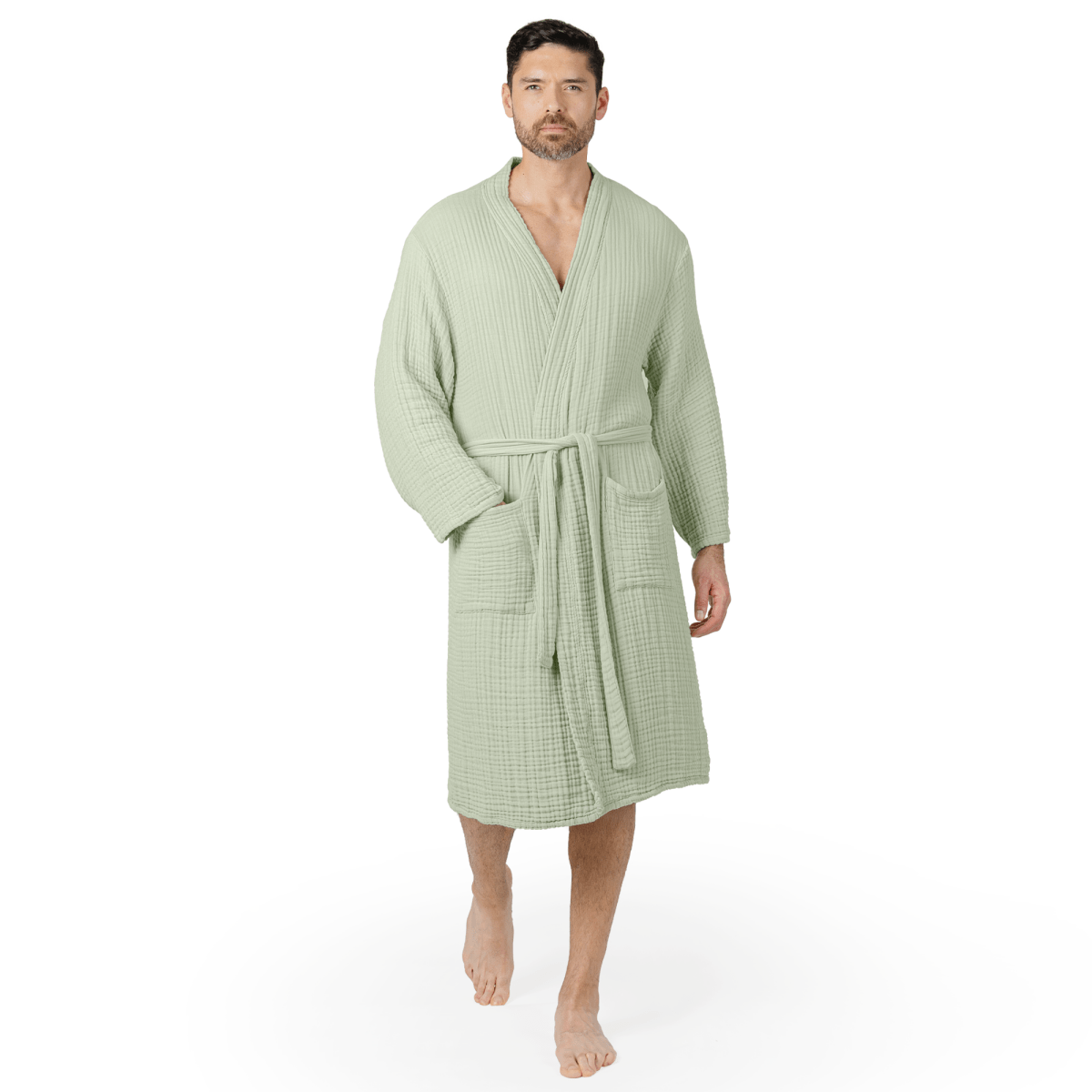 Comfy Cubs Comfy Cubs Sage Muslin Bathrobe Hooded After Bath Time - Everetts Place Boutique - 