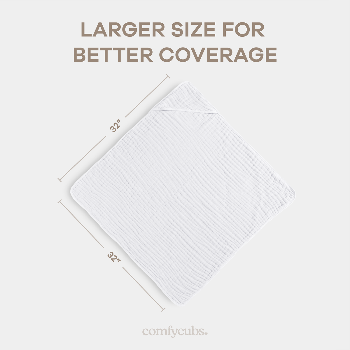 Comfy Cubs Comfy Cubs Soft Baby Hooded Towel White Plush Bath Wrap - Everetts Place Boutique - 