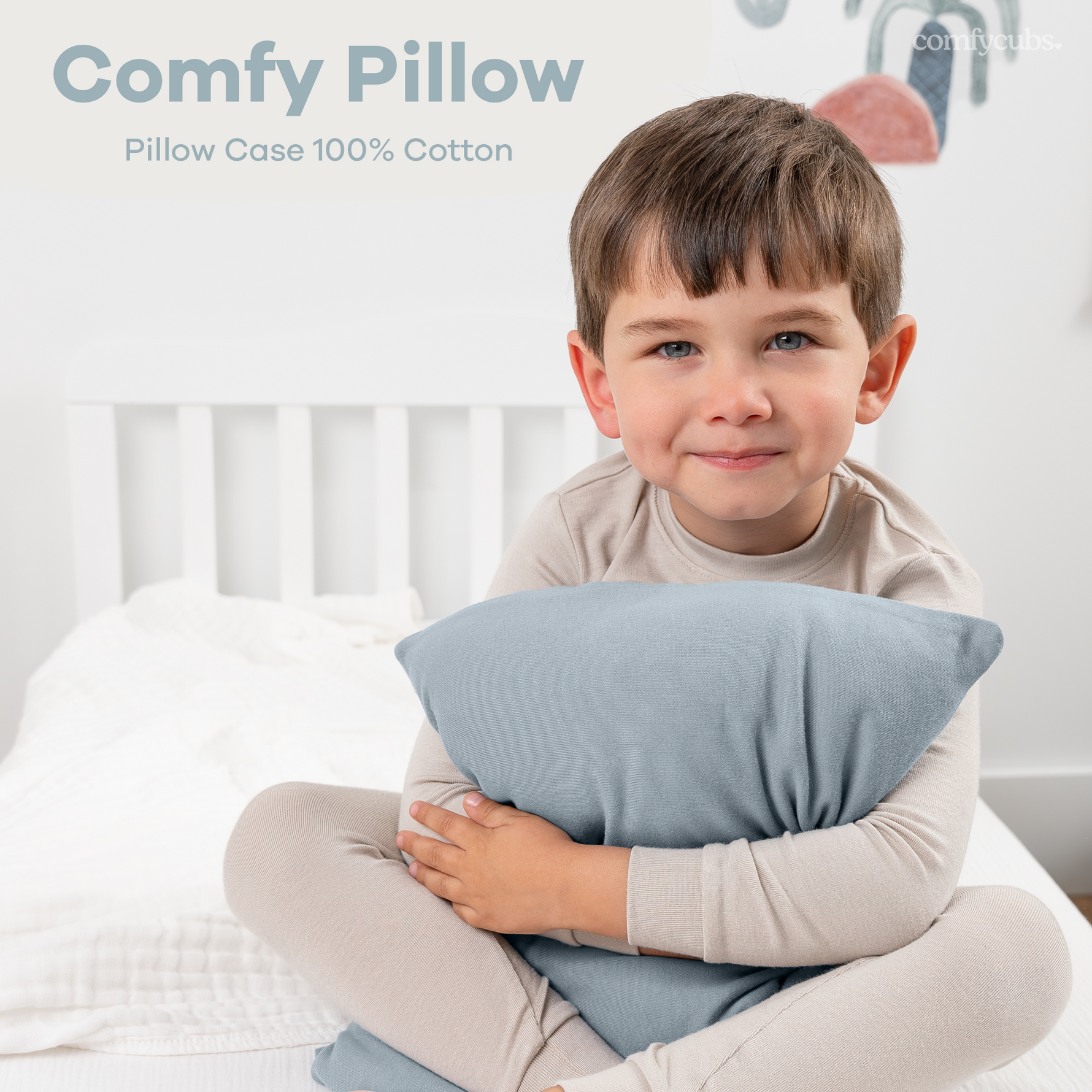 Comfy Cubs Toddler Pillow Cotton Pillowcase Pacific Blue Comfy Cubs Everetts Place: Online Boutique