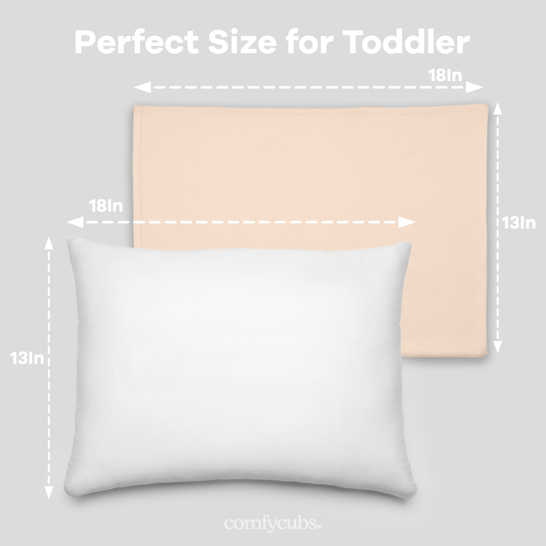 Comfy Cubs Toddler Pillow With Cream Cotton Pillowcase Comfy Cubs Everetts Place: Online Boutique