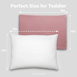 Comfy Cubs Toddler Pillow With Mauve Muslin Pillowcase Comfy Cubs Everetts Place: Online Boutique