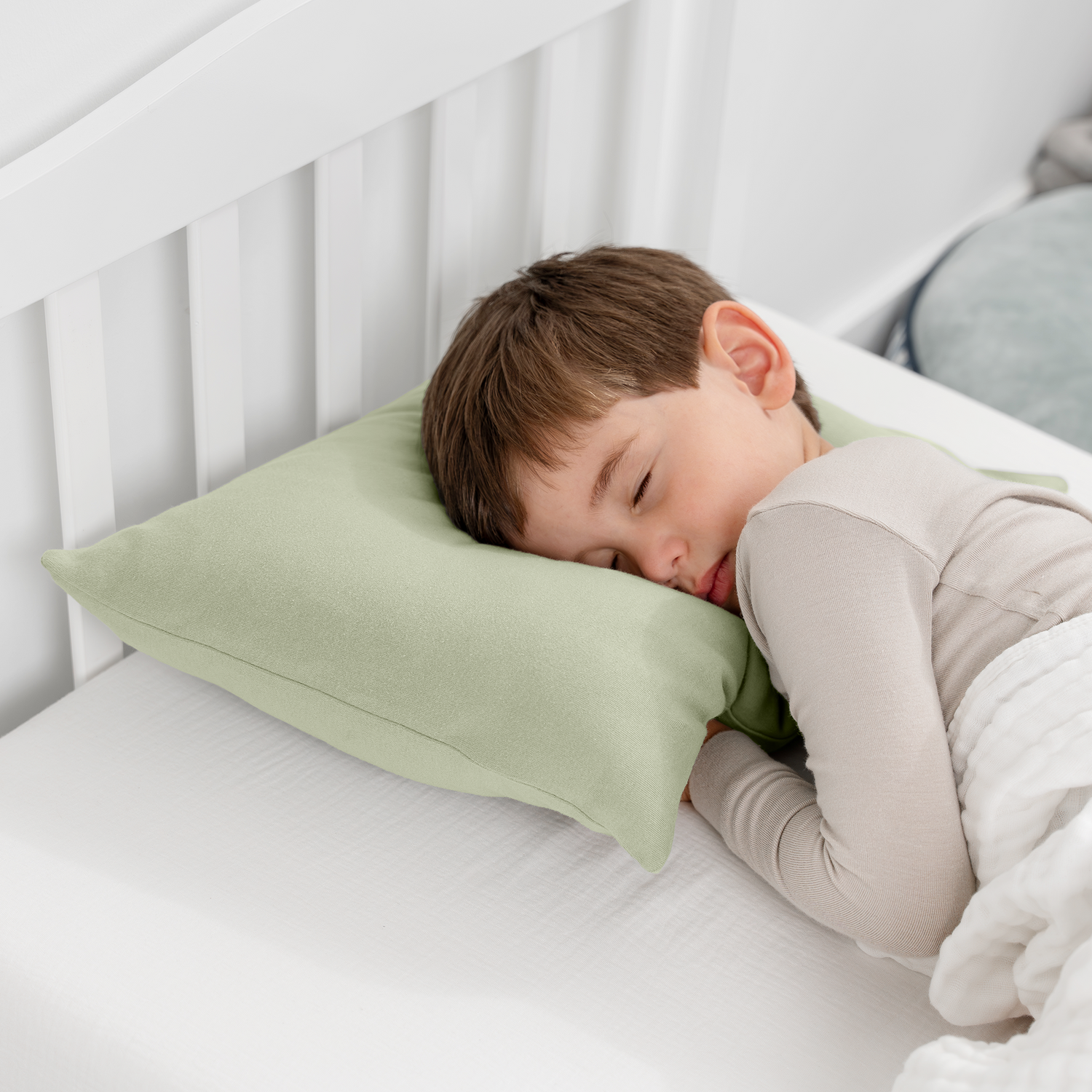 Comfy Cubs Toddler Pillow With Sage Cotton Pillowcase Comfy Cubs Everetts Place: Online Boutique