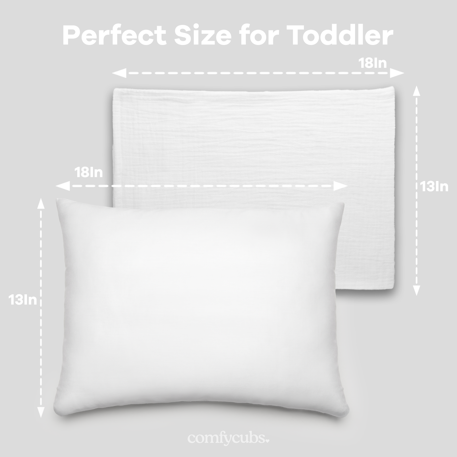 Comfy Cubs Toddler Pillows Soft Muslin White Pillowcase Comfy Cubs Everetts Place: Online Boutique