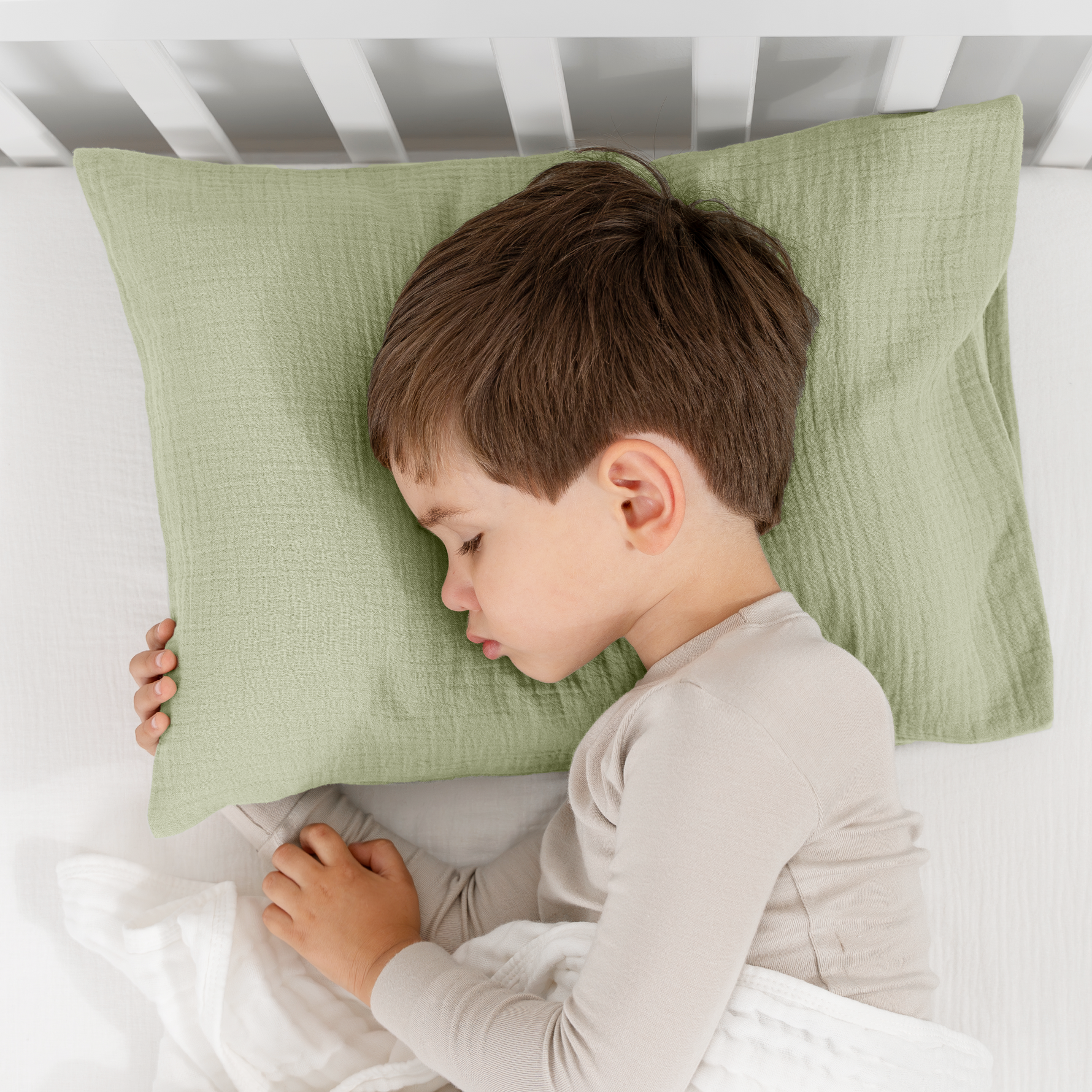 Comfy Cubs Toddler Pillows With Sage Muslin Pillow Case Comfy Cubs Everetts Place: Online Boutique