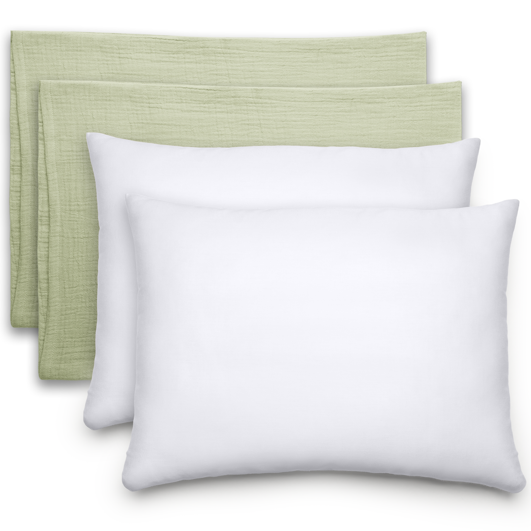 Comfy Cubs Toddler Pillows With Sage Muslin Pillow Case Comfy Cubs Everetts Place: Online Boutique 36.99