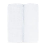 Comfy Cubs White Muslin Swaddle Blankets 2 Pack Premium Comfy Cubs Everetts Place: Online Boutique