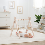 Comfy Cubs Wooden Baby Play Gym in Blush Natural Finish Comfy Cubs Everetts Place: Online Boutique