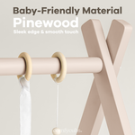 Comfy Cubs Wooden Baby Play Gym in Blush Natural Finish Comfy Cubs Everetts Place: Online Boutique