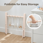 Comfy Cubs Wooden Baby Play Gym in Blush Natural Finish Comfy Cubs Everetts Place: Online Boutique