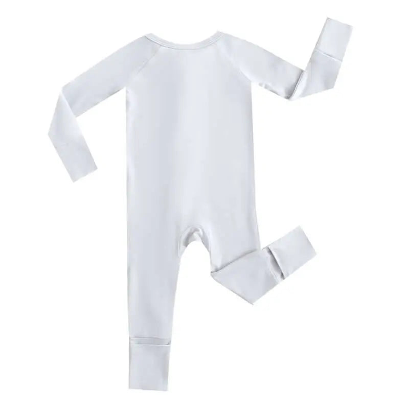 Luxie Charm Comfy Gray Zippered Baby Romper - Everetts Place Boutique - 