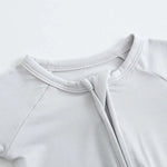 Luxie Charm Comfy Gray Zippered Baby Romper - Everetts Place Boutique - 