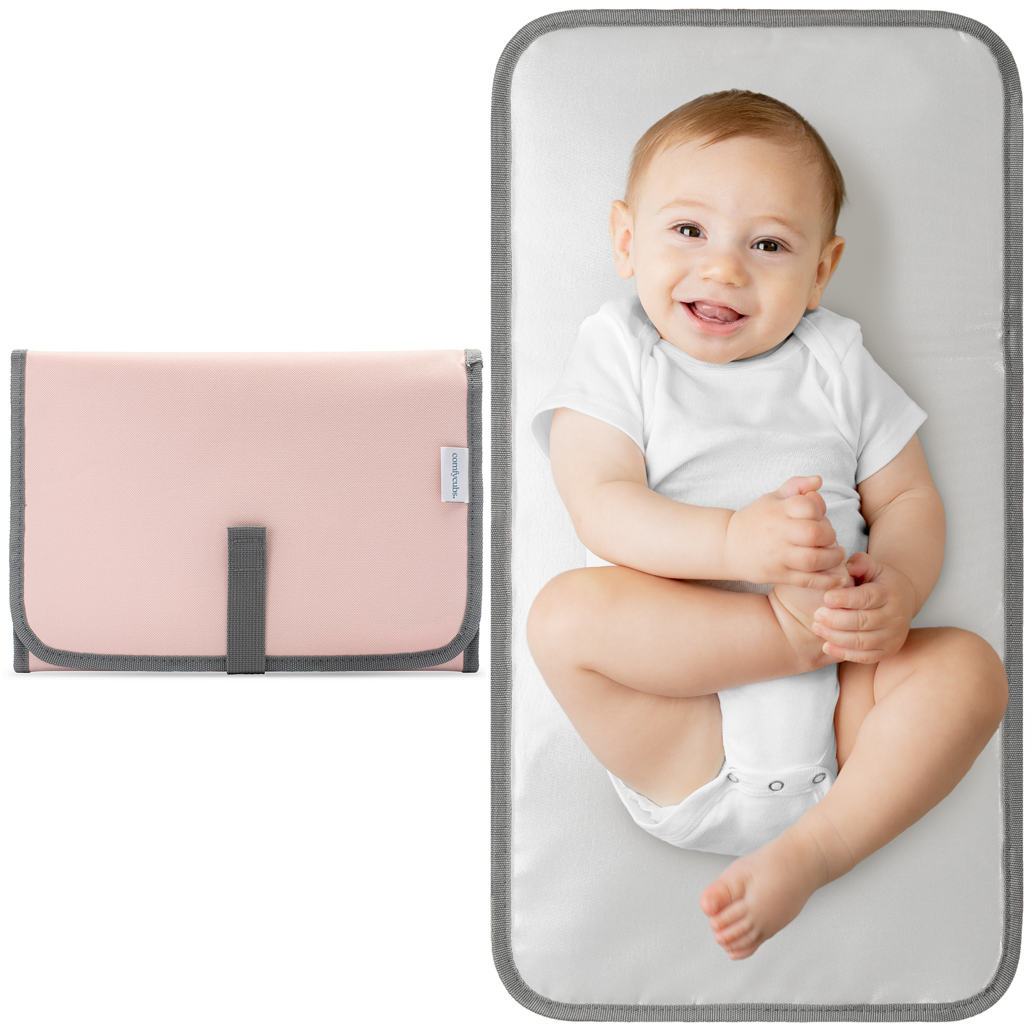 Compact Changing Pad Pink Blush for On the Go Babies Comfy Cubs Everetts Place: Online Boutique