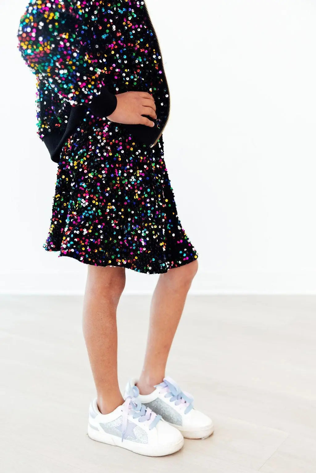 Mila & Rose ® Confetti Velvet Sequin Twirl Skort - 