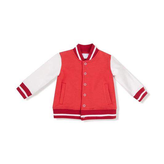 Cool Comfy Letterman Jacket with Chenille Pennant Patch for Kids Angel Dear Everetts Place: Online Boutique