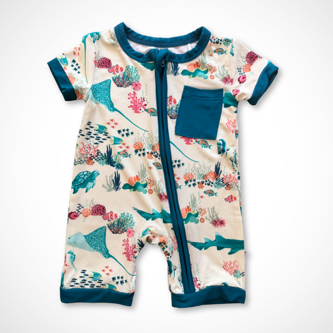 Coral Reef Shorty Romper | Bamboo by Kolorful