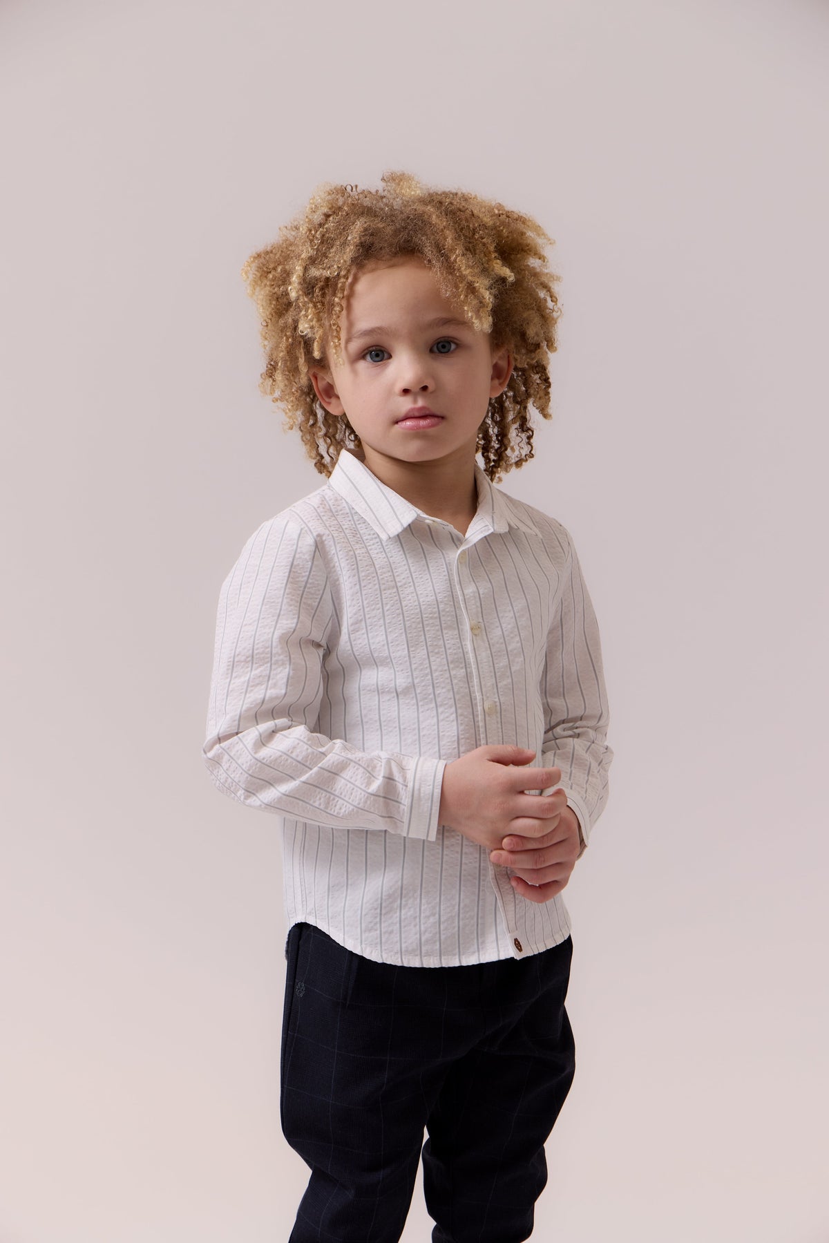 Leo Stripe Shirt - White by Shop Cottier (view 2 of 4)