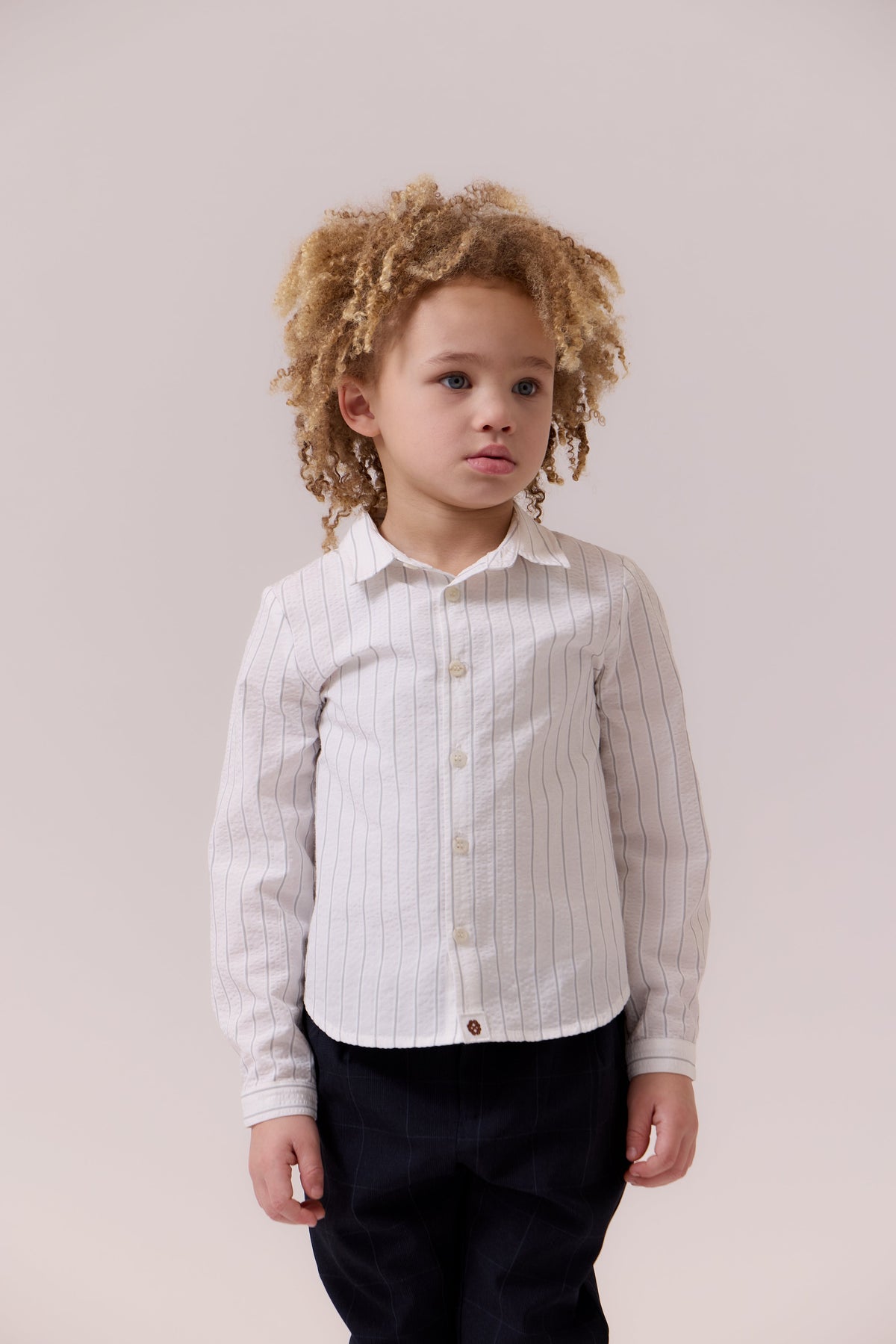 Leo Stripe Shirt - White by Shop Cottier (view 3 of 4)