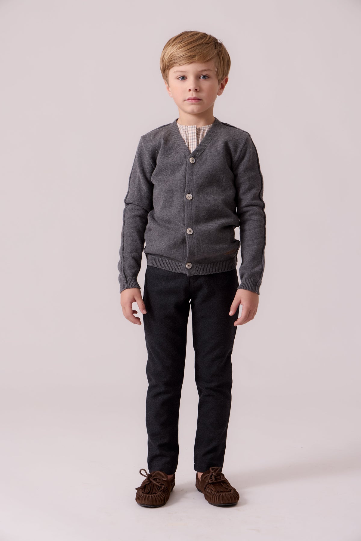 Elliot Knit Cardigan - Grey by Shop Cottier (view 2 of 5)