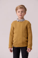 Sean Cable Knit Sweater - Mustard by Shop Cottier (view 2 of 4)