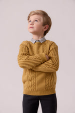 Sean Cable Knit Sweater - Mustard by Shop Cottier (view 3 of 4)
