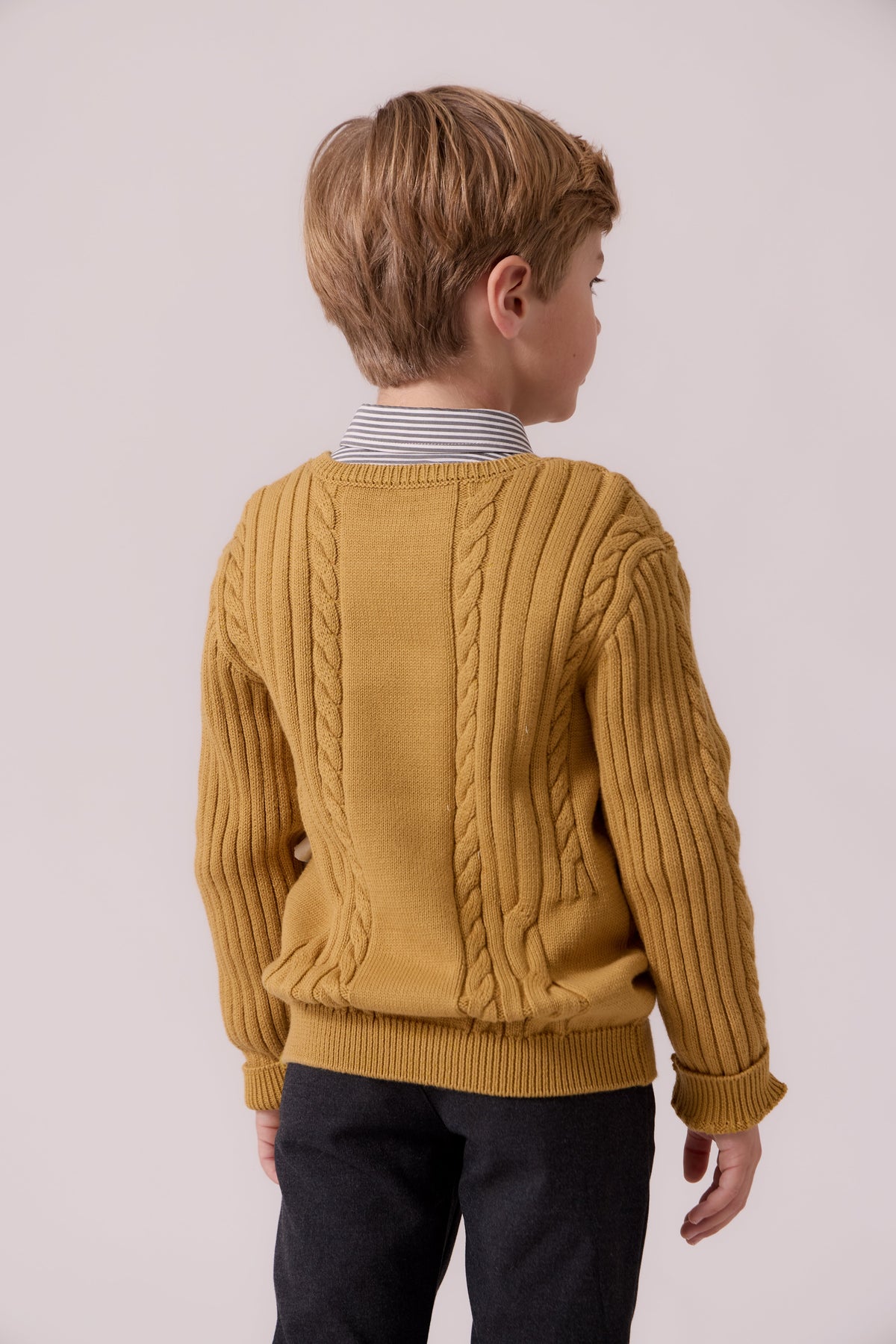 Sean Cable Knit Sweater - Mustard by Shop Cottier (view 4 of 4)