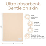 Comfy Cubs Cotton Burp Cloths Cream Baby Essentials for Feeding - Everetts Place Boutique - 