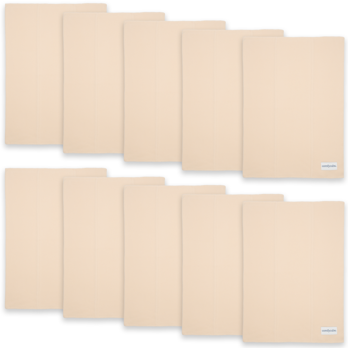 Comfy Cubs Cotton Burp Cloths Cream Baby Essentials for Feeding - Everetts Place Boutique - 