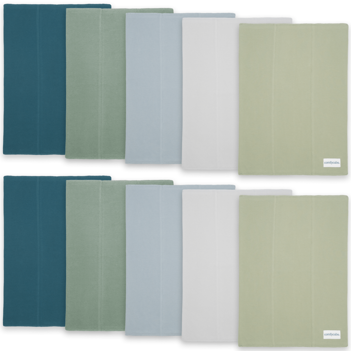 Comfy Cubs Cotton Burp Cloths Multi Boy Pack For Newborns Everyday Use - Everetts Place Boutique - 