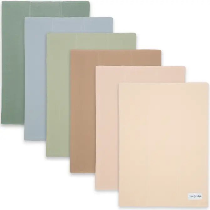 Comfy Cubs Cotton Burp Cloths Multi Pack for Newborns and Babies - Everetts Place Boutique - 