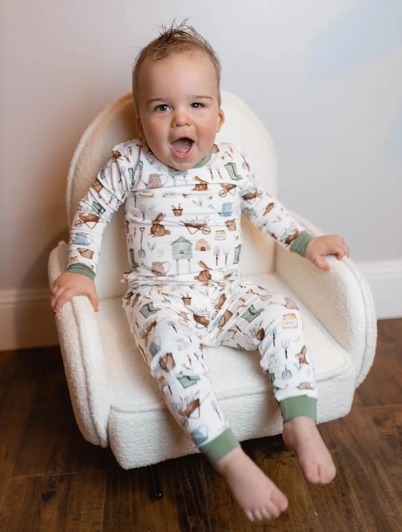 Little Joy Co. Cottontail Garden Bamboo Pajamas 2 Piece Sleepwear Soft - Apparel & Accessories > Clothing > Baby & Toddler Clothing > Baby & Toddler Sleepwear