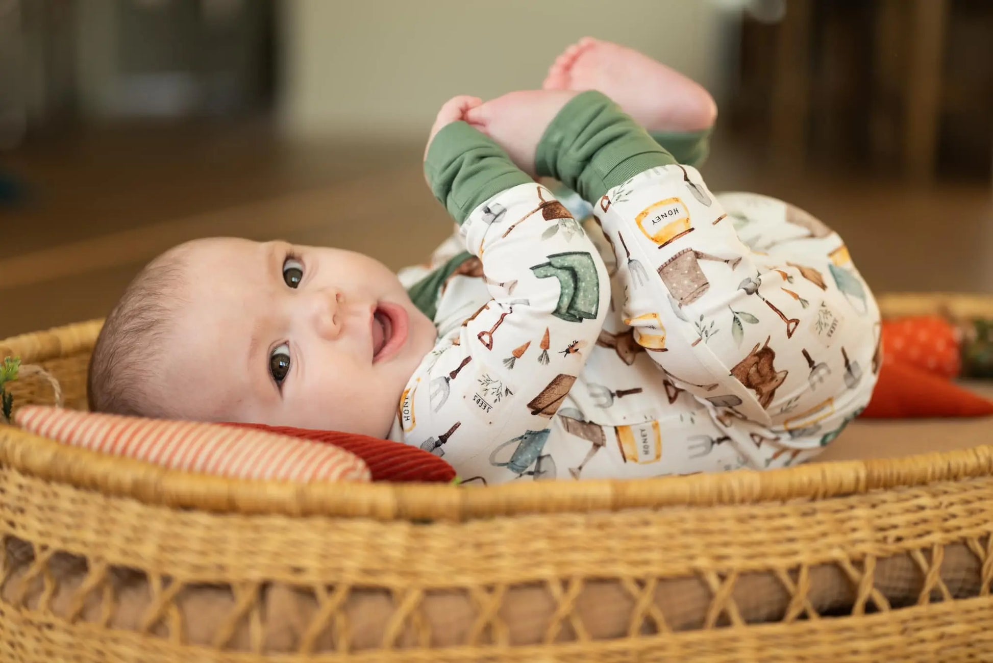 Little Joy Co. Cottontail Garden Bamboo Zippy Romper For Babies Everyday - Apparel & Accessories > Clothing > Baby & Toddler Clothing > Baby & Toddler Sleepwear