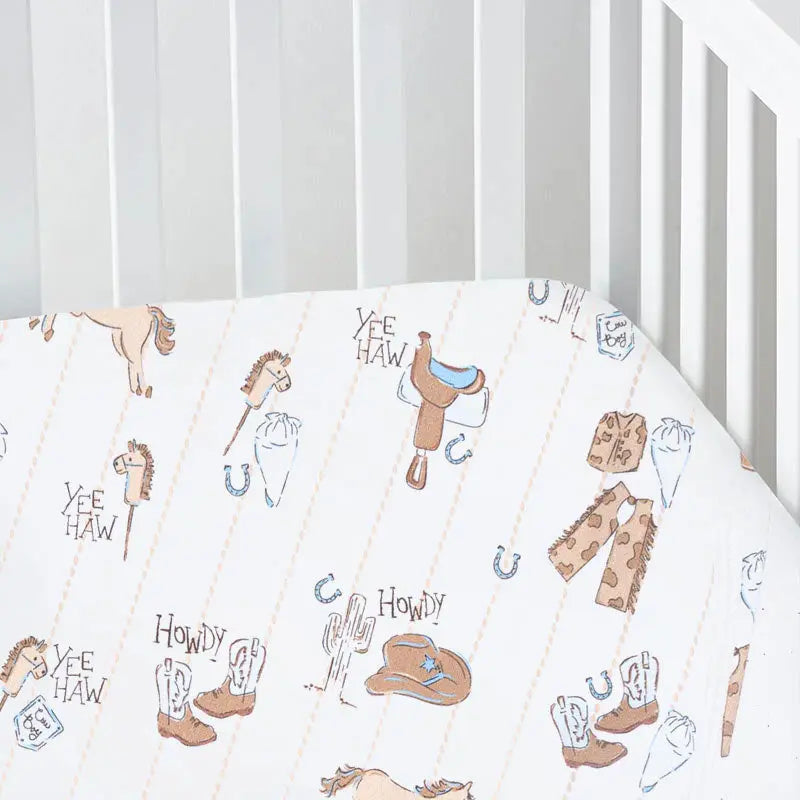Cowboy Nursery - Crib Sheet Angel Dear 