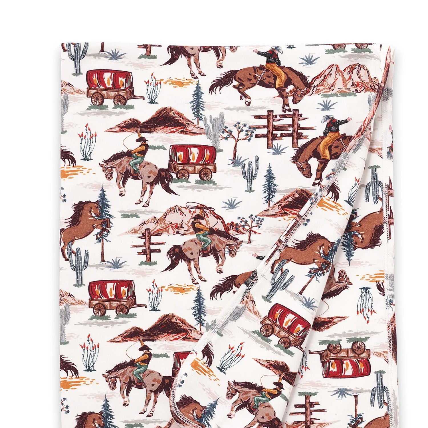 Tesa Babe Cowboy Western Spirit Bamboo Stroller Blanket for Baby Boy - Baby & Toddler > Swaddling & Receiving Blankets Baby Blankets