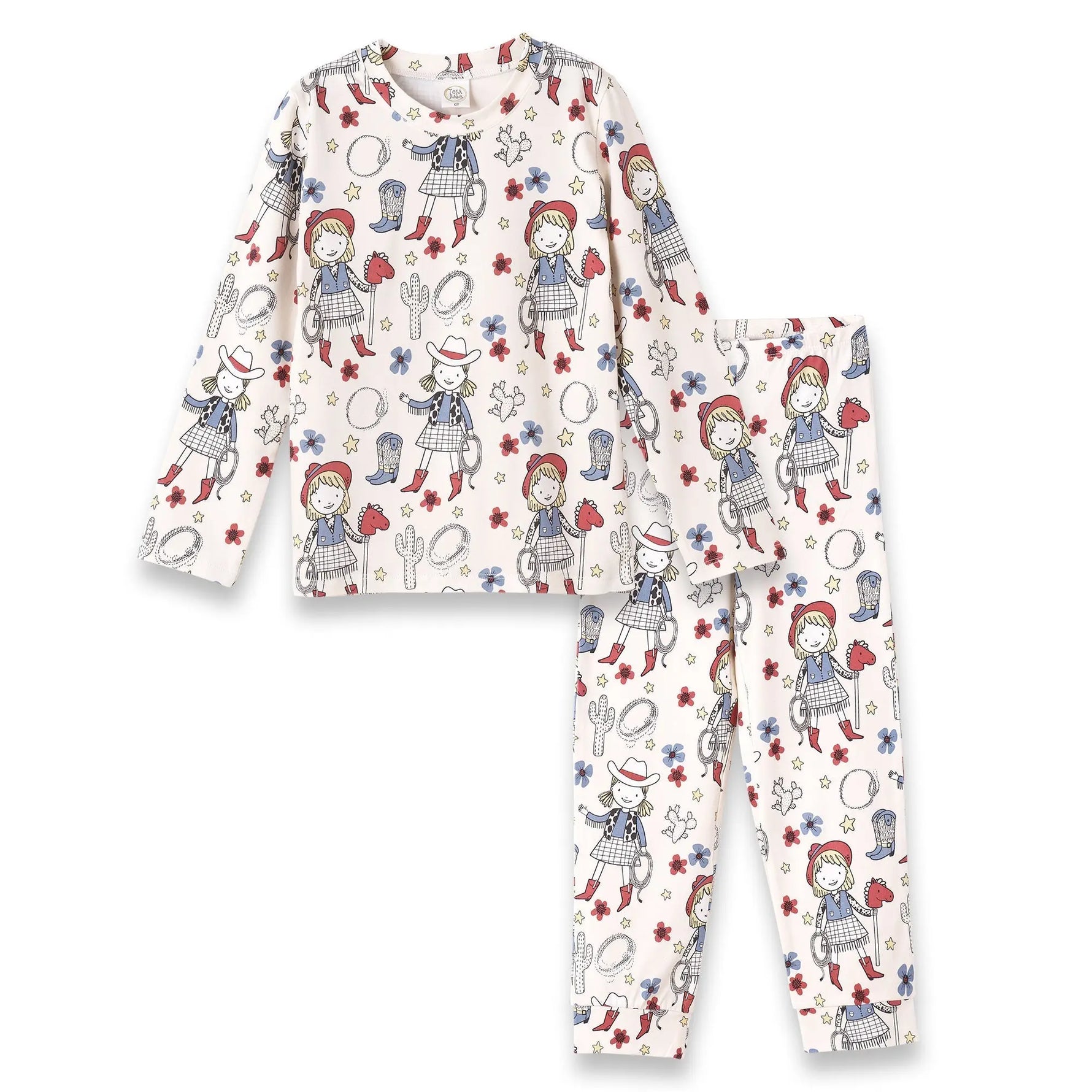 Tesa Babe Cowgirl Bamboo Pajama Set For Girls With Elastic Waist - Apparel & Accessories > Clothing > Sleepwear & Loungewear > Pajamas Girl's Pajamas