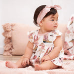 Cowgirl Boots Skirted Hypoallergenic Cotton Baby Bodysuit With Flutter Sleeves Tesa Babe 