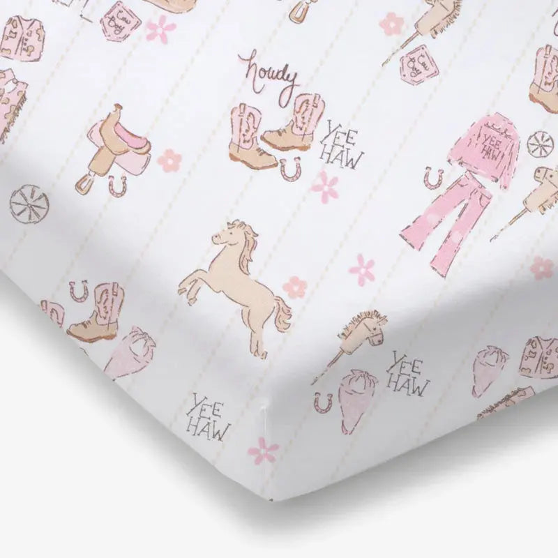 Cowgirl Nursery - Crib Sheet Angel Dear 