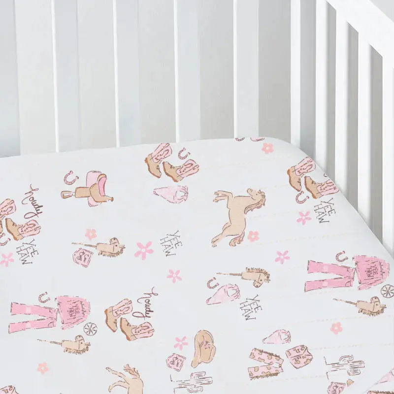 Cowgirl Nursery - Crib Sheet Angel Dear 